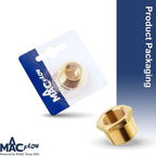 MAACFLOW brass 1/2" Male NPT to 1/4" Female NPT Adapter Reducer Hex Bushing (Thread OD 0.81" - ID 0.44") (Pack of 1)