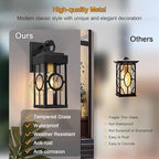 ALVIME Outdoor Wall Light Fixtures, Exterior Wall Lanterns, Waterproof Patio Sconce, Porch Outside Lights for House, Entryway, Front Door, Backyard, Garage, E26 Base&High Strength Clear Glass