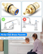 Ceramic Cartridge Assembly 013788-45 Fit for T&S Brass Faucets, Cold Ceramic Cartridge Assembly 20I-125PSI 40-140F