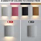 White Gypsum Modern LED Wall Sconces Wall Lighting Set of 2, Indoor Hardwired Walls Mount Light Fixtures Up Down Lamp for Hallway Bedroom Living Room Dining Room【Bulbs Included】