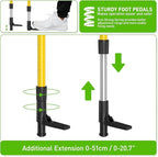 Huepar 12 Ft./3.7M Professional Laser Level Pole with Tripod and 1/4-Inch by 20-Inch Laser Mount for Rotary and Line Lasers, Adjustable Telescoping Laser Pole with 5/8"-11 Threaded Adapter-LP36A