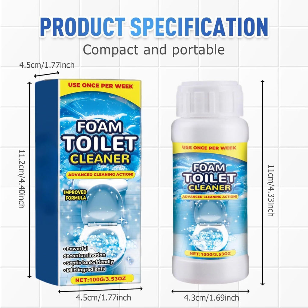 Foam Toilet Cleaner, 2025 New Powerful Toilet Bowl Cleaner, Advanced Bathroom Cleaner for Home, Powerful Instant Bowl Cleaners for Toilets Squatting Pans（2PCS）