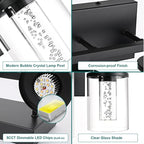 6-Light Bathroom Vanity Lights Over Mirror,Black Bathroom Led Vanity Light,Wall Sconce Light Fixtures with 5CCT6 Dimmable LED&Clear Glass Shade for Bedroom,Living Room,Cabinet Wall Lamp