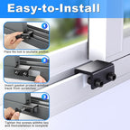 Sliding Window Locks (10 Sets), Secure Window Lock with Key, Window Locks for Up and Down Windows & Horizontal Sliding Windows, Adjustable Window Lock, Sturdy and Durable, Does Not Deform.