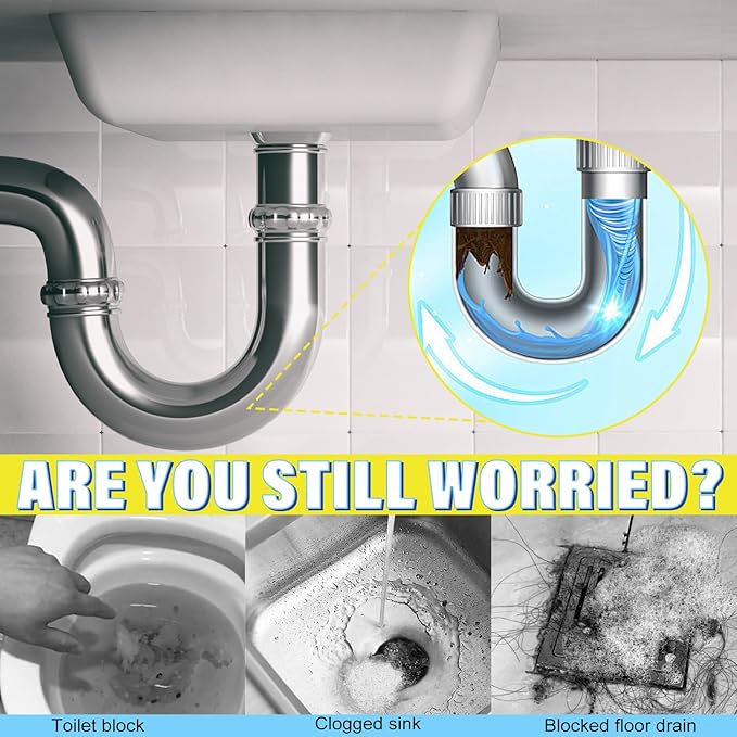 Pipeline Dredging Agent, 350ml Drain Cleaner, Powerful Sink & Toilet Clog Remover for Kitchen & BathroomCleaning, 1PCS (8 Fl Oz (Pack of 1), Lavender)