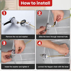 Saillong Universal Toilet Flusher Replacement Kit, Fill Valve, 2-Inch Flapper, Side Mount Handle Lever, Water-Saving, Adjustable Toilet Repair Kit Inside Tank, Easy to Install(1 Set,Blue Grey, Red)