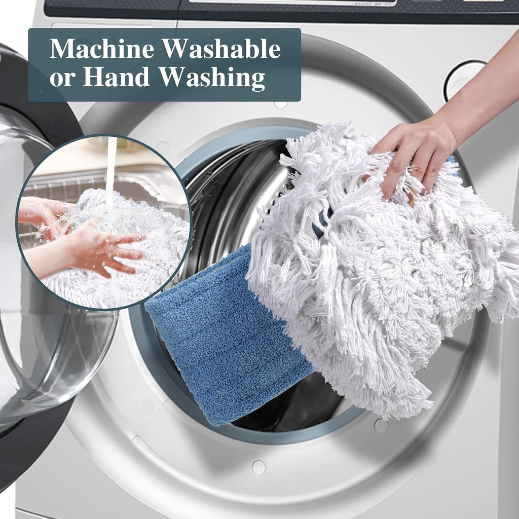 Commercial Mop,Masthome 42" Heavy Duty Dust Mop with Stainless Steel Handle,Large Industrial Mops for Floor Cleaning with 1 Cotton & 1 Microfiber Pad,Wet & Dry Large Mops for Home,Garage,School,Mall