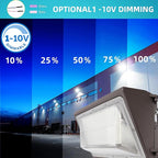 1-10V Dimmable 120W LED Wall Pack Light with Dusk to Dawn Photocell, 100-277V 16800LM 800-1000W HPS/HID Equiv., 5000K Outdoor Security Lighting, ETL Commercial Wall Mount Lights for Building