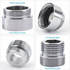 Faucet Diverter Valve with Aerator, 3-Way Diverter Valve for Hand Held Shower, Sink Faucet Splitter for Kitchen and Bathroom, with M22/M24/M26/F28/G1/2" Adapters