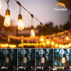 60 Pack ST38 LED Replacement String Light Bulbs, 1Watt Equvanlent to 7Watt Incandescant Bulb, Shatterproof E12 LED Bulb for Outdoor Patio Garden Vintage String Lights, 2700K Warm White