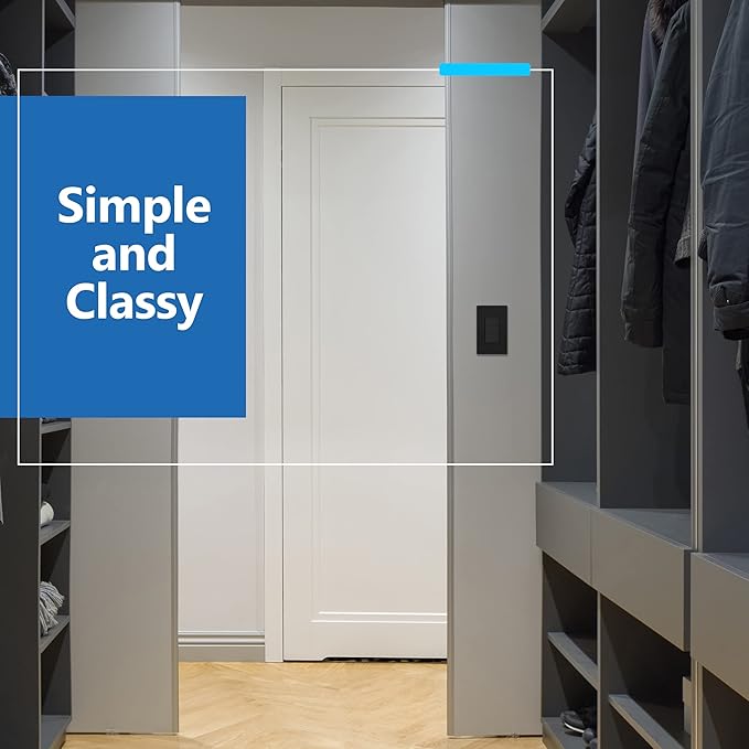 LIDER Minimalist Design Matte Finish Lighted Triple Switch, Combination Frameless Decorator Switch with Locator Light, Ground Terminal, Single Pole, 15A 120-277V, UL Listed, LCS3-1P-BK, Black