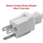 Clear Power 35 ft Indoor/Outdoor Extension Cord 16/3 SJTW, White, Water & Weather Resistant, Flame Retardant, 3 Prong Grounded Plug, CP10207