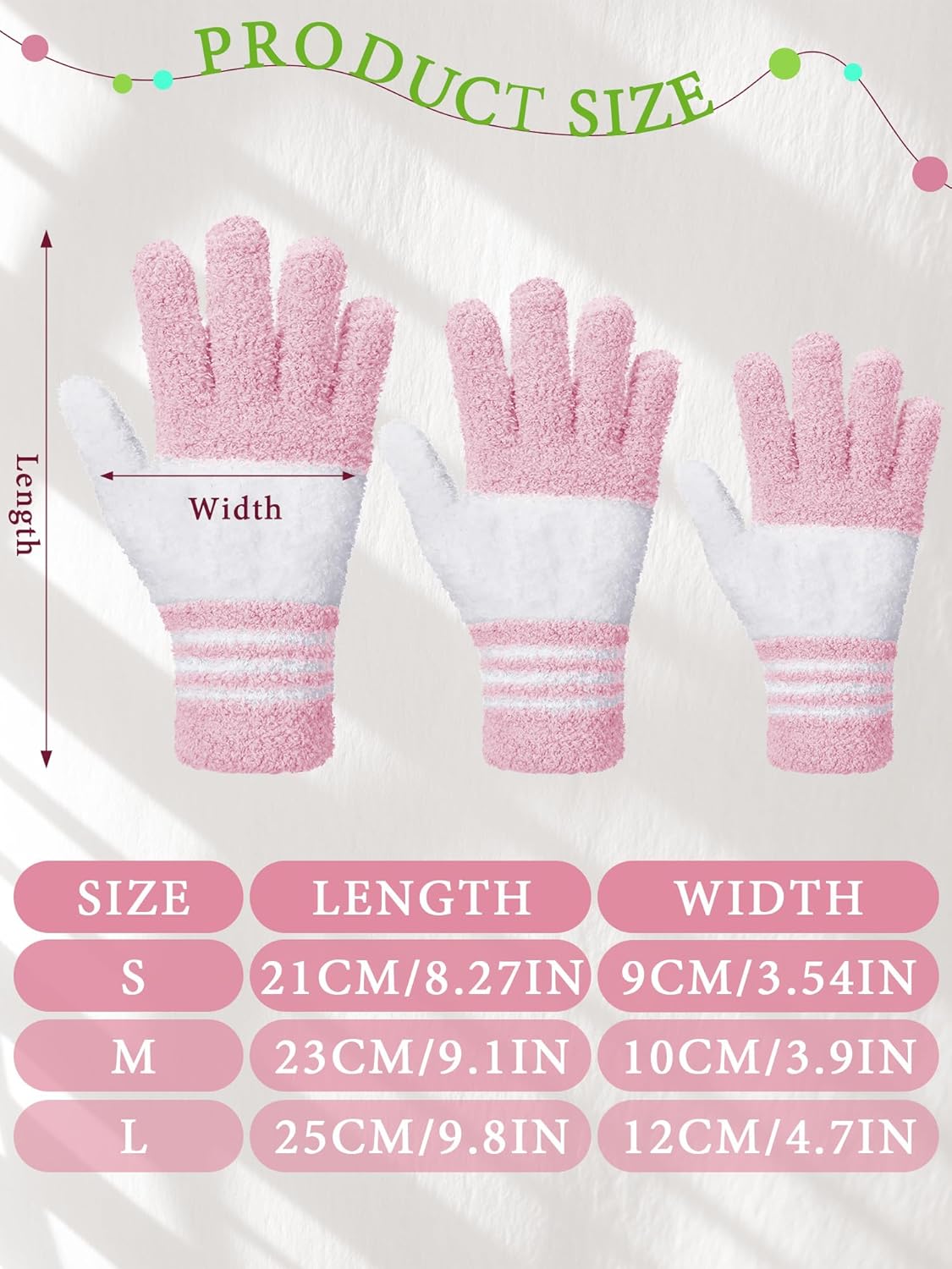 Patelai 3 Pairs Microfiber Plant Dusting Gloves Leaf Cleaning Gloves for Indoor Plants, Blinds, Furniture, House(Yellow, Blue, Pink, White,Medium)