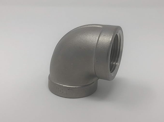 3" 316 Stainless Steel 150# Threaded 90 Degree Elbow Pipe Fitting