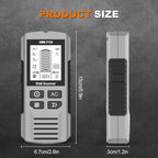 Stud Finder Wall Scanner 5-in-1 Upgraded Chip FOGZUVR: Wall Detector Detect Wood/Metal/AC Wire/Pipe, Wire finder LCD Display & Audio Alarm for Edge/Center Precision, Sky Silver(Without 9V Batteries)