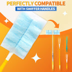 60 Count Electrostatic Duster Refills Compatible with Swiffer Duster, Multi-Surface Dusting Refills, Microfibre Dusters for Cleaning, Unscented