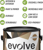 EVOLVE Paint & Primer: Environment-friendly, Low Sheen with One-coat Coverage for Interior & Exterior surfaces (Autumn Brown, 1-Gallon)