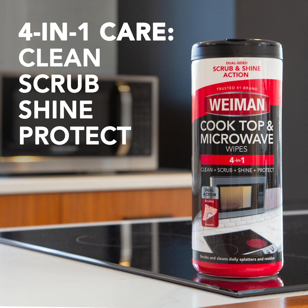Weiman Cooktop & Microwave Cleaning Wipes - 30 Count