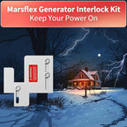 Marsflex Generator Interlock Kit for Eaton Cutler Hammer BR Series 150 and 200 Amp Breaker Panels, 1 1/4-1 7/16 Inches Spacing Between Main and Generator Breaker, Professional & Safe Interlock Kit