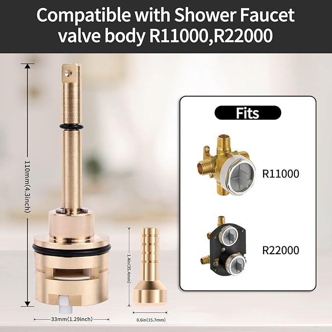 RP51919 6 setting diverter cartridge compatible with rp51919 replacement part set,Brass Construction