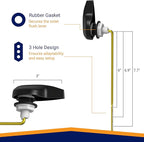 Toilet Handle Replacement (Black Finish, Front Mount)