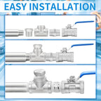 ChillWaves 304 Stainless Steel Pipe Fitting, Nipple Cast Pipe 1" NPT Male x 1" NPT Female Thread 8" Length(200MM)(1-PACK)