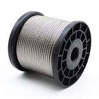 Wire Rope 164Ft 5/32" T316 Stainless Steel Cable 7 x 7 Strand Core Industrial Grade Stainless Steel Wire for Deck Railing, Cable Railing, Aircraft Cable, Outdoor Hanging