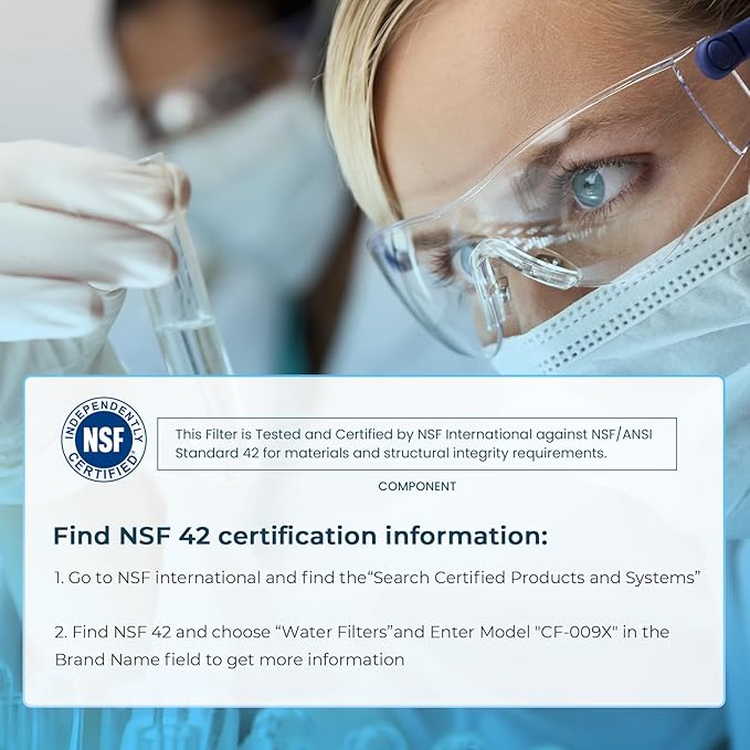 Crystala Filters Replacement for GE® RPWFE, RPWF (with CHIP) Refrigerator Water Filter, Compatible with WSG-4, WF277, GFE28GMKES, PFE28KBLTS, GYE22HMKES, DFE28JSKSS, GFE28GYNFS, GFD28GYNFS, 4 Pack