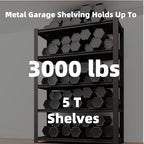 6-Tier 55" W x 24" D x 84" H Garage Shelving 3500LBS Storage Shelves Heavy Duty Metal Shelf Unit Adjustable Basement Industrial Storage Racks (84 * 55 * 24)