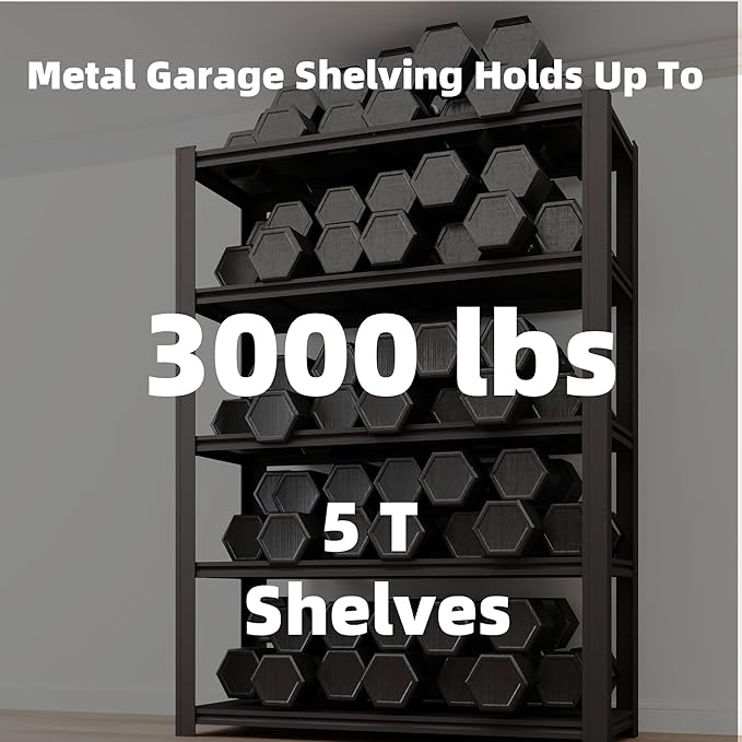 6-Tier 55" W x 24" D x 84" H Garage Shelving 3500LBS Storage Shelves Heavy Duty Metal Shelf Unit Adjustable Basement Industrial Storage Racks (72 * 35 * 15.8)