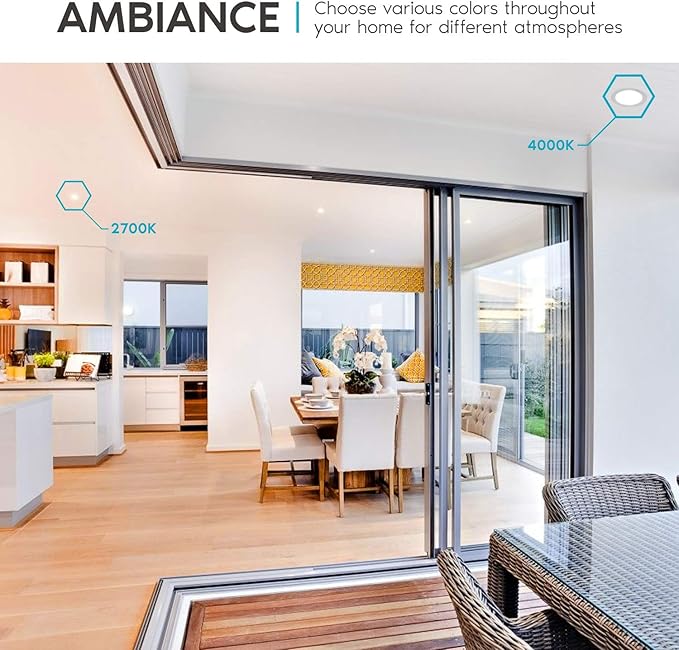 LUXRITE 5/6 Inch LED Recessed Retrofit Downlight, 14W=90W, CCT Color Selectable 2700K | 3000K | 3500K | 4000K | 5000K, Dimmable Can Light, 1100 Lumens, Wet Rated, Energy Star, Smooth Trim (4 Pack)