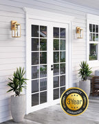 VIANIS Gold Outdoor Wall Light Dusk to Dawn Sensor, Exterior Wall Mount Sconces Lanterns Fixture for House, Golden Waterproof Aluminum Outside Wall Lamps for Patio, Porch Lighting for Garage Entryway