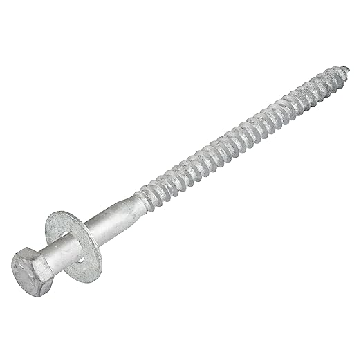 3/8 x 6 (50 Pack) Lag Screw Kit, 50 Screws and 50 washers, Hot Dip Galvanized, Meets ASME B18.2.1 Industrial/Commercial Grade by Makers Bolt