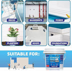 1 Gallon Liquid Rubber Multi-Purpose Primer, EPDM & TPO Primer with Gloves, Water-Based Elastomeric Roof Coating for Outdoor, High-Adhesion Bonding RV Roof Coating for Concrete, Deck, Wood, Metal