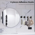 Newfun 10 Piecess Matte Black Bathroom Hardware Set - Includes 24inch Towel Bar, Robe Hook, Toilet Paper Holder, Bathroom Accessories Set Stainless Steel Wall Mounted (Matte Black)