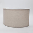 Yosoan 2-Light Double Lamp Semicircle Fabric Shades, Linen Fabric Lampshade 2 Bulbs for Wall Sconce Lamp Replacement for Stairwell Bedside Hallway Home Decor(Linen)