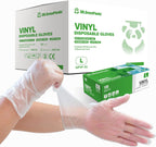 Clear Vinyl Food Safe Disposable Gloves Latex Free Powder Free for Food Prep Handling Cooking Cleaning
