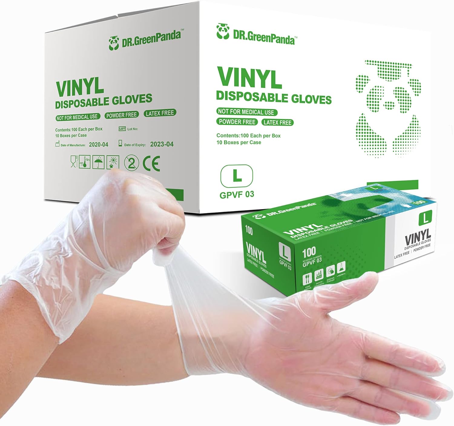Clear Vinyl Food Safe Disposable Gloves Latex Free Powder Free for Food Prep Handling Cooking Cleaning