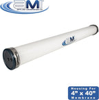 APPLIED MEMBRANES, INC. 4x40 RO Membrane Housing | PVC RO Pressure Vessel for 4" x 40" RO, UF, NF, MF Membrane Element | Commercial Water Treatment | 200 PSI | U-Pin Style | PV4040PWG