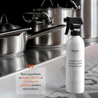 Bayes High-Performance Stainless Steel Cleaner Spray, Polish, and Protectant - Indoor & Outdoor Stainless Cleaner - Stainless Steel Sink Cleaner 16oz