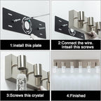 Bathroom Vanity 6 Light Fixture Modern Over Mirror Lighting with Bubble Light Shades and LED White Light 6000K Perfect Bathroom Lighting Fixtures Over Mirror for Your Home………