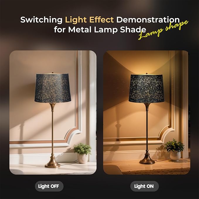 Large lampshade, drum lamp shades,desk lamp shade, and floor lamp shade are 12 "Top x 14" Bottom x 10 "Hight, used for bedrooms, living rooms, and college dorm room