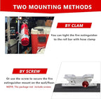 Quick Release Fire Extinguisher Mount - Aluminum Adjustable UTV Roll Bar Fire Extinguisher Holder Mounting Bracket for Jeep Wrangler TJ JK JL JKU Polaris RZR Ranger Cam-Am X3, Silver