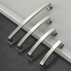 Asidrama 10 Pack 6.3 Inch(160mm) Hole Centers Kitchen Cabinet Handles, Brushed Satin Nickel Cabinet Pulls Kitchen Cabinet Hardware for Cupboard Drawer Pulls