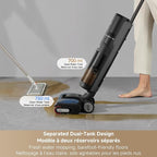 DREAME H12 FlexReach Vacuum Mop, 0 Tangle Wet Dry Vacuum Cleaner, Cordless Vacuum Mop All-in-One for Hard Floors, 180° Lie-Flat Floor Cleaner Machine with 194°F Hot Self-Cleaning, 50Mins Runtime