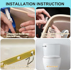 Toilet Handle Replacement Kit Universal Bowl Repair Inside Tank Trip Lever Stainless Steel Flapper Chain Flush Front Mount Chrome Brass Fitting with American Standard Gerber Compatible Parts