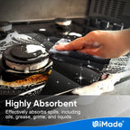 Shop Towel Rags, 10 Pack Reusable Shop Rags Bulk Microfiber Cleaning Cloth Lint Free Cleaning Towels for Car Kitchen Automotive Bar Mechanic Restaurant Garage, 11.5"x 11.5", Black