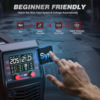 ARCCAPTAIN iControl MIG205 Pro MIG Welder 205A 120V 240V Gas MIG/Gasless Flux MIG/MMA Stick/Lift TIG/Spot Welding/Spool Gun Aluminum Welding Machine, 6 in 1 Professional Welder Machine, APP Control