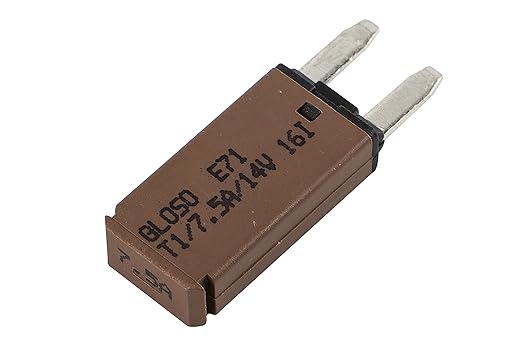 GLOSO E71 2.8 mm Automatic Circuit Breaker Mini ATM 7.5Amp Circuit Breakers Auto Reset (T1) - 1 Pack (7.5A)