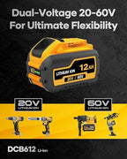 60V Battery 12ah Replacement for Dewalt Batteries 60 Volt DCB606 DCB609 DCB612 6 Pack, Compatible with Dewalt 20V 60V Cordless Power Tools